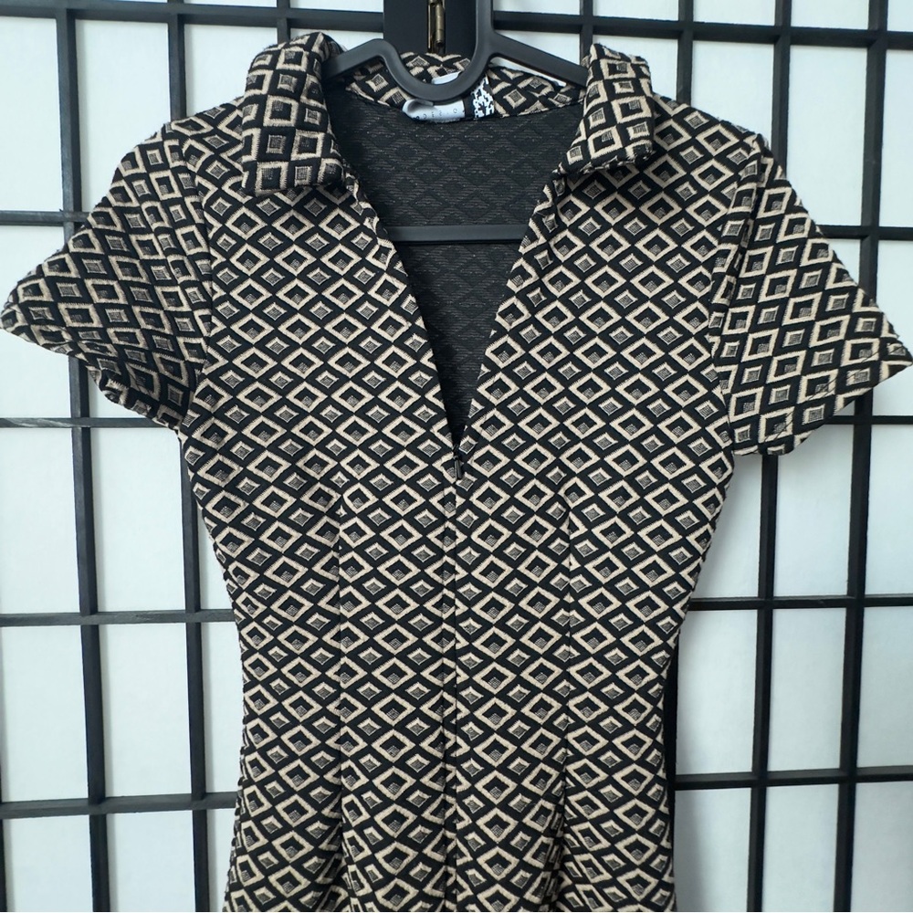 Asos Design Zip Front Patterned Flared Jumpsuit - image 2